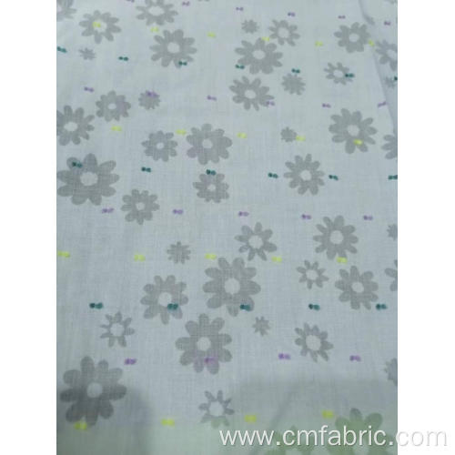 Cotton Polyester Burnout woven fabric for Dress Blouse